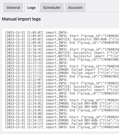 Media Sync - Logs detail