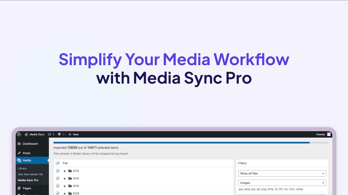 Import to Media Library from uploads directory — Media Sync